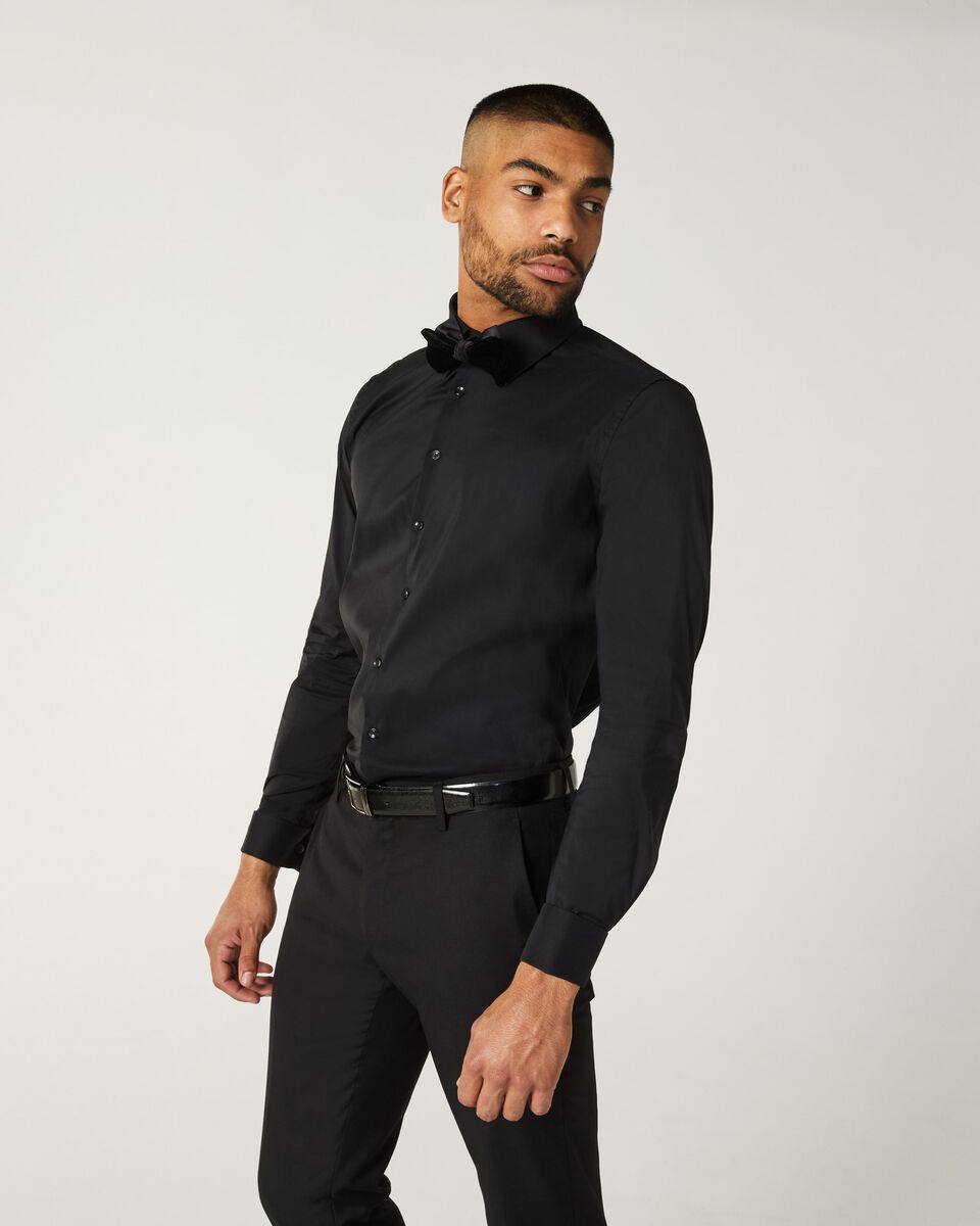 Mens Black Long Sleeve Shirt